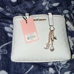 Juicy Couture White Embossed Crossbody Bag